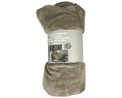 Gusta - Plaid met armen - 150 x 200 cm - Taupe