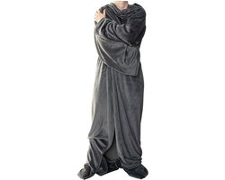 Gusta - Plaid met armen - Antraciet - 150 x 200 cm