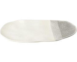 Gusta Porseleinen Serveerbord Ovaal Grijs
