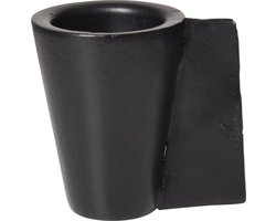 Gusta S/2 Tweezijdige Kaarshouders Ø6x7c - zwart - theelichthouder - kandelaar