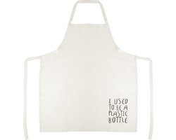 Gusta - Schort - Wit met tekst - Gerecycled