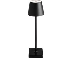 Gusta - Tafellamp - Led - Touch - USB oplaadbaar - Zwart - 38 cm