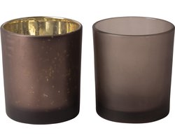 Gusta Theelichthouder Giftset 7x8cm Paars