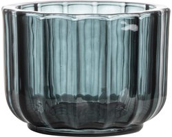 Gusta - Waxinelichthouder - Theelichthouder - Grijs - Smoked Glass - ø10,5x7,7cm
