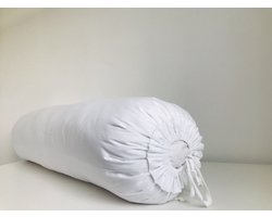 Gustiana® Guling - Rolkussen - Sluimerrol FIBERFILL met witte sloop - L85 x B35 x ø20 cm