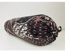 Gustiana® Guling - Rolkussen - Sluimerrol Kapok met wasbare sloop - 85 cm - Batik Priangan