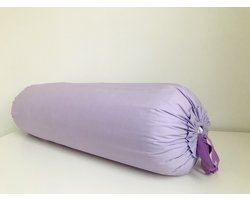 Gustiana® Guling - Rolkussen - Sluimerrol Kapok met wasbare sloop - L85 x B35 x ø20 cm - Lavendel