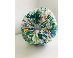 Gustiana® Losse Sloop/Hoes voor Rolkussen - Guling - Sluimerrol - 85 x 35 cm - Tropisch wit