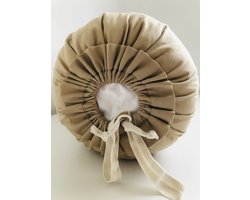 Gustiana® Losse Sloop/Hoes voor Rolkussen - Guling - Sluimerrol - L85 x B35 x ø20 cm - Beige