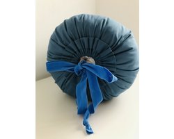 Gustiana® Losse Sloop/Hoes voor Rolkussen - Guling - Sluimerrol - L85 x B35 x ø20 cm - Staalblauw