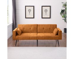 Gutent-Bank Best Choice Products gestoffeerde futon slaapbank, comfortabele modulaire opklapbare slaapbank van 173 cm (68 inch) met stoffen bekleding voor thuis, studentenkamers, extra kamers en compacte ruimtes.