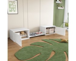 Gutent Schoenenkast, Wit, 189*40*34.5cm , Opbergkast, Ingangsmeubel, Multi-scenario inbouwmeubel, schoenen-verwisselbank, kan gebruikt worden met stapelbed