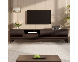 Gutent-TV-meubel met lade en drie deuren-170 cm hoog-in vintage houtkleur