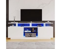 Gutent-Wit tv-meubel van 1,4 m met 16-kleurige ledverlichting voor tv's tot 60 inch.