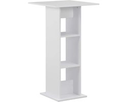 GuyAna Bartafel wit en beton 60 x 60 x 110 cm, bartafel voor thuis, bartafel voor buiten, bartafel voor de tuin (SPU: 280208)