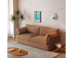 Guyii ComfortLine - 3-zits Bank - 186 cm Breed- Modern Design - Bruin bank