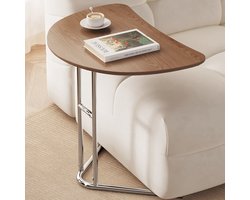 Guyii Meubella Bijzettafels,Salontafel，Maandelijkse tandvormige koffietafel,Modern Bijzettafels met Metaal Onderstel voor Woonkamer