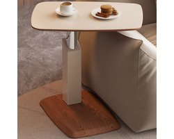 Guyii Meubels Bijzettafels 59.7*40*56.9cm【Liftbaar tot circa 77,6 centimeter】,Salontafel,Hoogte verstelbare Bijzettafel,Modern Houten Side Table met Liftfunctie voor Woonkamer,slaapkamer,hoeken en kantoor