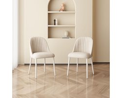 Guyii Meubels Eetkamerstoelen,2 Stuks Luxe Eetkamerstoelen, Modern Design Leerachtige Stoelen voor Thuis of Restaurant