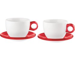 Guzzini Gocce Set van 2 XL kop & -schotel - Rood