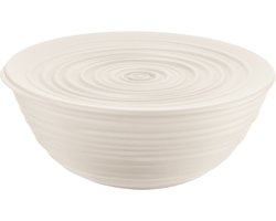 Guzzini - Tierra - Kom met deksel - L - Gerecycleerd Plastic- Wit