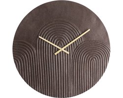 Gwenna klok Ø58 cm - bruin