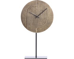 Gwenna klok op voet 26x7x40 cm - antiek brons
