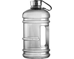 Gym Waterfles met Handvat - Grote Drinkfles Zwart - 2 Liter
