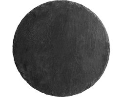 & H 9298425 bord, rond, 25 x 0,5 cm, steen, antraciet, 25 x 25 x 0,5 cm