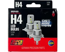 h4 led-lampenset - krachtige 30w verlichting - 6500k daglichtkleur