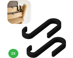 Haak voor tripp trapp kinderstoel - 2 stuks - zwart - kinderstoel accesoires - ophanghaak - ikea trofast adapter voor tripp trapp kinderstoel