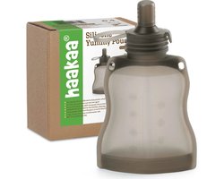 Haakaa Knijpzakje | 1 stuks | Yummy Pouch | Siliconen herbruikbare zakjes | 130ml | inclusief siliconen rietje