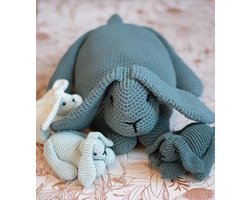 Haakpakket moederkonijn met kleintjes