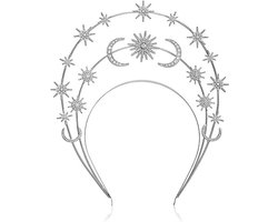 Haaraccessoire met ster en strassteentjes voor dames en meisjes in de vorm van een Halo Hoofdband.
