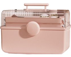 Haaraccessoires Doos - Opbergkoffer Accessoires - Spullen Organiseren - Stofdichte Transparante Bak - 28.5 x 17.5 x 17 cm