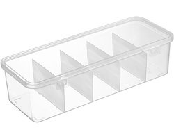 Haaraccessoires opbergdoos met 5 vakken voor meisjes - Transparante organizer voor haarsieraden en haarklemmen - Ideaal voor badkamer, kast en kantoor