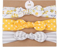 Haarband Baby, Meisje, Kind – Haaraccessoires – Hoofdband Kraamcadeau – set van 3 stuks – 3 maanden tot 3 jaar