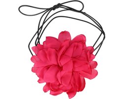 Haarband Veter Bloem Fuchsia Roze Flower Armband Ketting Choker