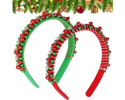 Haarbanden met rinkelende klokken glanzende kralen fluweel verpakt voor comfort perfect voor vrouwen volwassenen kinderen meisjes mannen Xmas Party