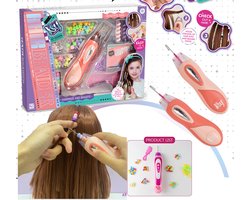 Haardecoratie Kralen Rijgset, DIY Haaraccessoires - Cadeau voor Meisjes - Perfect voor Verjaardagsfeestjes, Feestdagen, Schoolactiviteiten