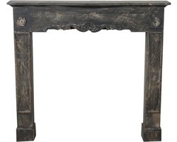 Haardombouw Hout - Schoorsteenmantel Decoratief - Woonkamer Aankleden - Antieke Afwerking - 114 x 102 cm - Houtkleur