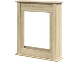 Haardombouw - Openhaard ombouw Sfeerhaard - Decoratief Element - Glad Oppervlak - 75x20x875 cm - Sonoma Eikenkleurig