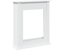 Haardombouw - Schoorsteenmantel - Decoratief - LED vlam compatibel - 75 x 20 x 87.5 cm - Wit