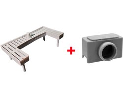 Haarfilter/Rooster en Uitneembaarsifon voor Douchegoot