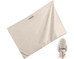 Haarhanddoek - Microvezel Handdoek voor Haar - 100 x 60 cm - Hair Towel - Hoofdhanddoek - Haar Badhandoeken - Haar Drogen Handdoeken - Sneldrogende badhanddoek - Snel drogende haartulbanden voor nat krullend lang haar - Kaki - 1 Stuk