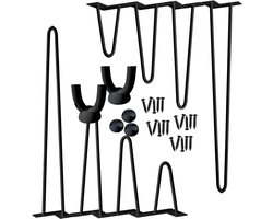 Haarspeldpoten Tafelpoten Metalen Tafelframe Diy Tafellopers Haarspeldpoten, Verwisselbare Kast- En Tafelmeubelvoeten Tafelpoten Voor Eettafel, Bureaukast En Kruk, 20 cm / Set Van 4