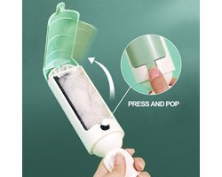 Haarverwijderaar, herbruikbare borstel voor katten en honden, kleverige pluisborstel voor huisdier, herbruikbare pluisroller voor kleding, beddengoed, tapijt, meubels, bank (wit)