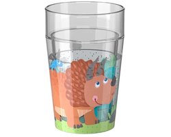 Haba glitterbeker dino kinderbeker met glinsterend effect multicolor.