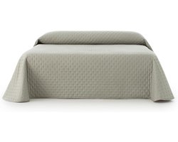 Habitat Sprei - Bedsprei Omkeerbaar - Decoratie Bed - Extra Zacht Perzikgevoel - 150 cm Bed - Steenkleur