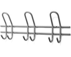 Habo kapstok - 6 haaks - Metaal - 45 cm breed - Antraciet grijs